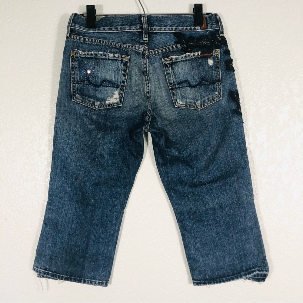 7 for all mankind the Great China Wall embellished crop jeans sz. 26
